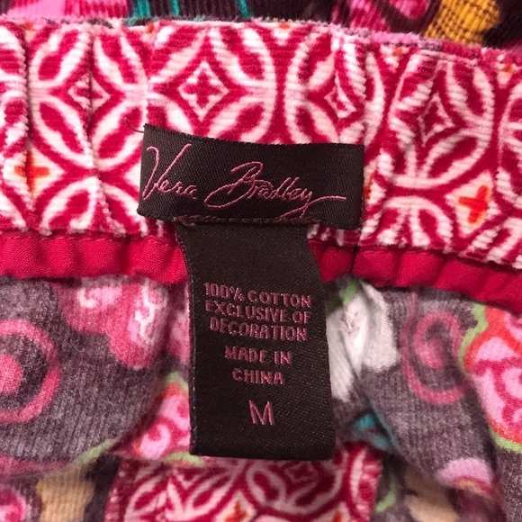 Vera Bradley Corduroy Floral Pants Wide Leg Crop - Picture 5 of 5